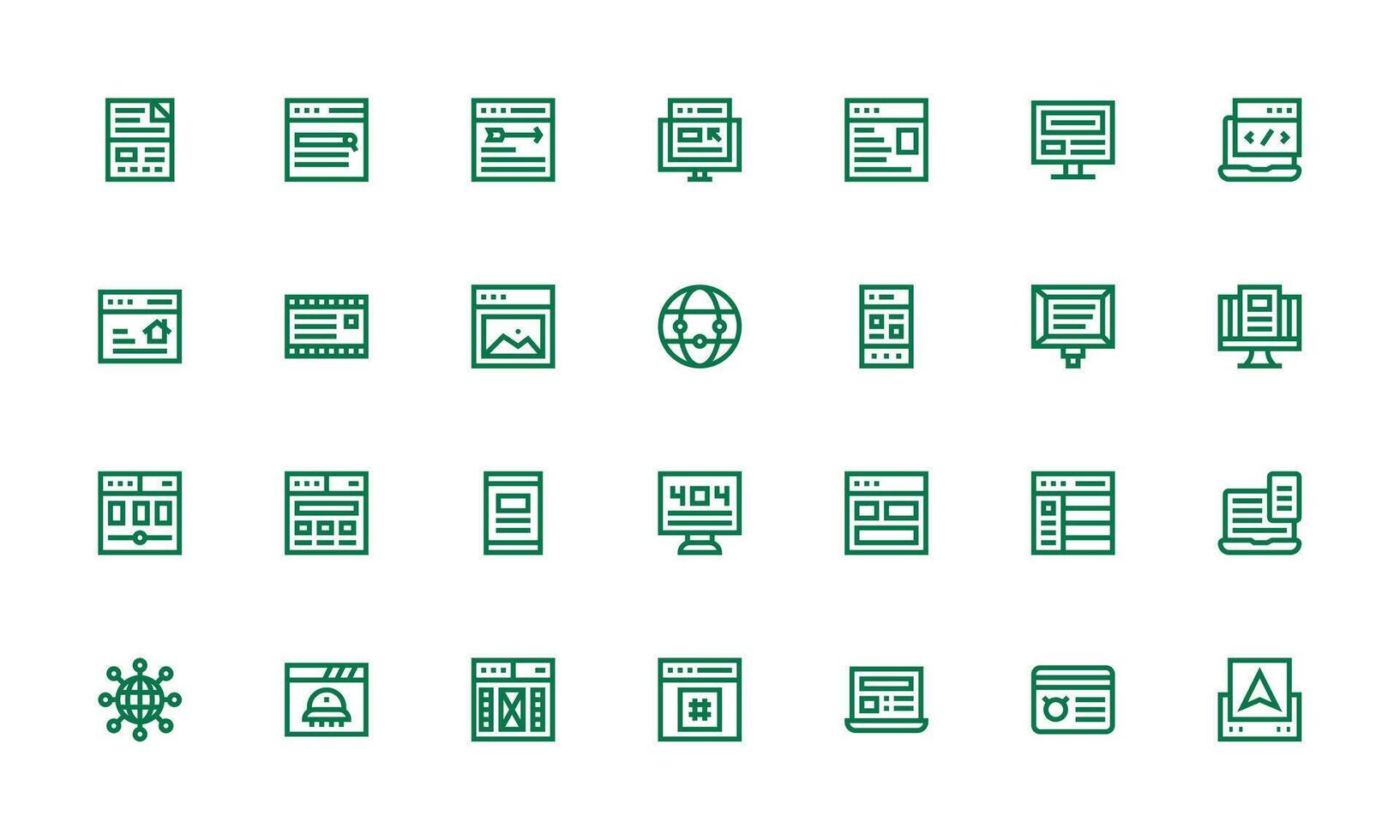 28 Icons for Webpage in Bold Line Format Well-Structured Icons for Creative Use vector