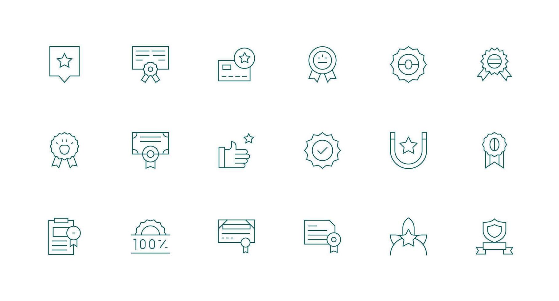 18 Icons for Endorsed in Minimal Line Format UI and UX Focused Icon Collection vector