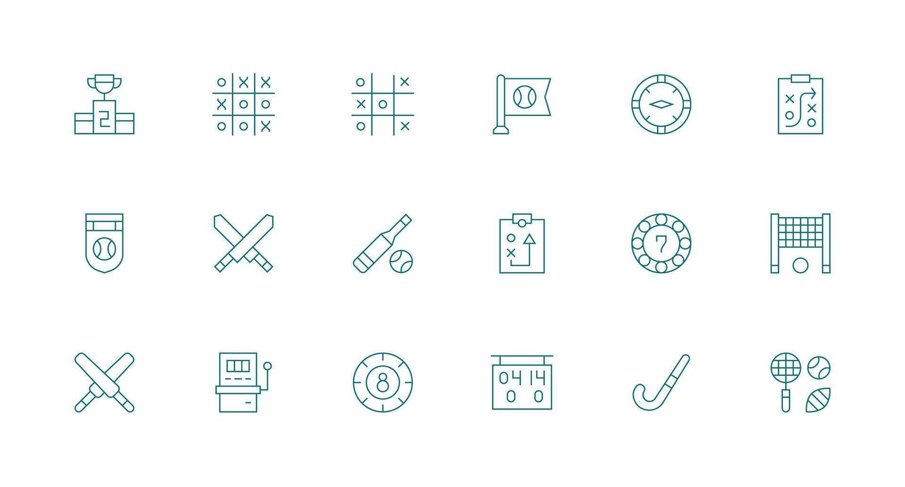 18 Icons for Lose in Minimal Line Format Icon Pack for Various Themes vector