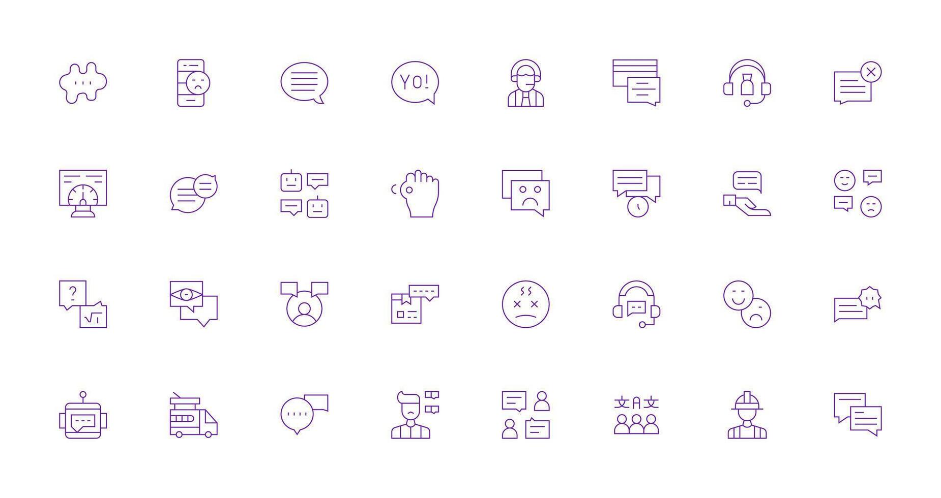 32 Response Icons in Thin Line Aesthetic Neatly Designed Icons for Web Platforms vector