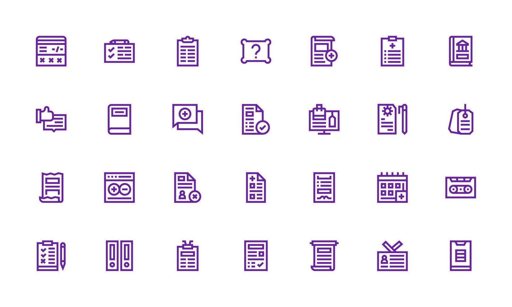 Record Design Icons featuring 28 in Bold Line Style Fully Editable Icon Set for Web vector
