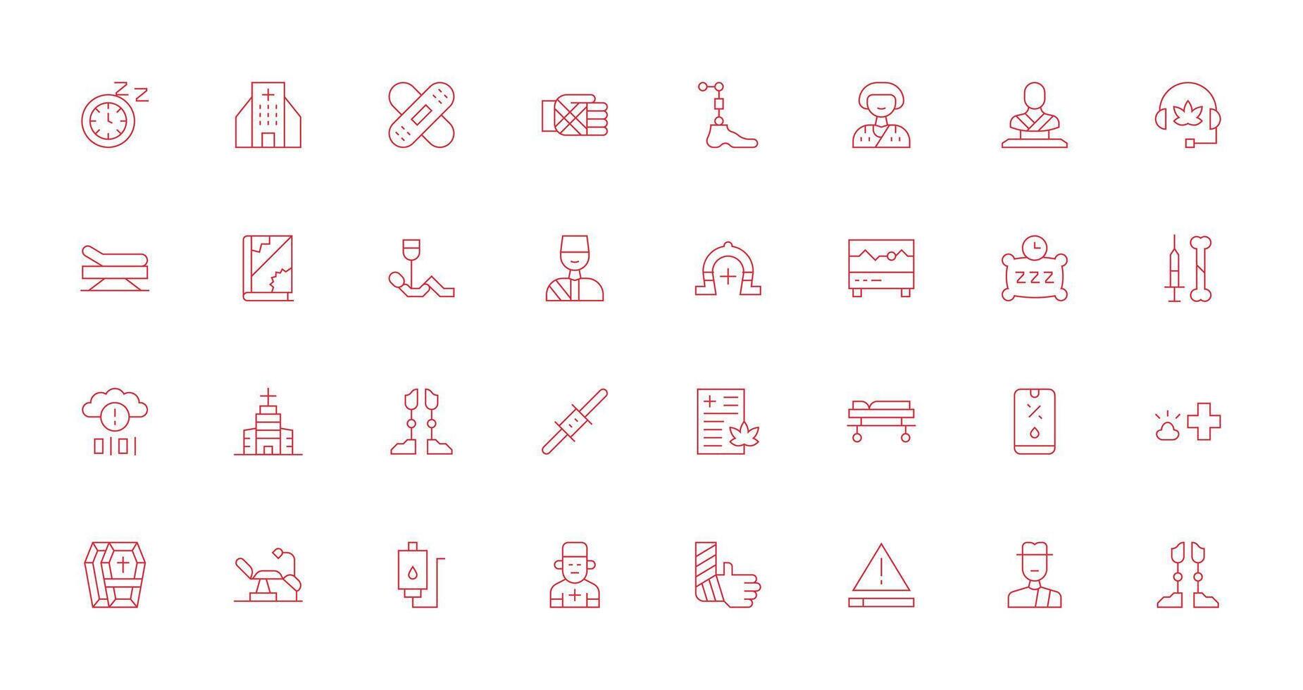 Recovery Icon Collection with 32 Thin Line Designs Scalable Icons for Cross-Platform Interfaces vector