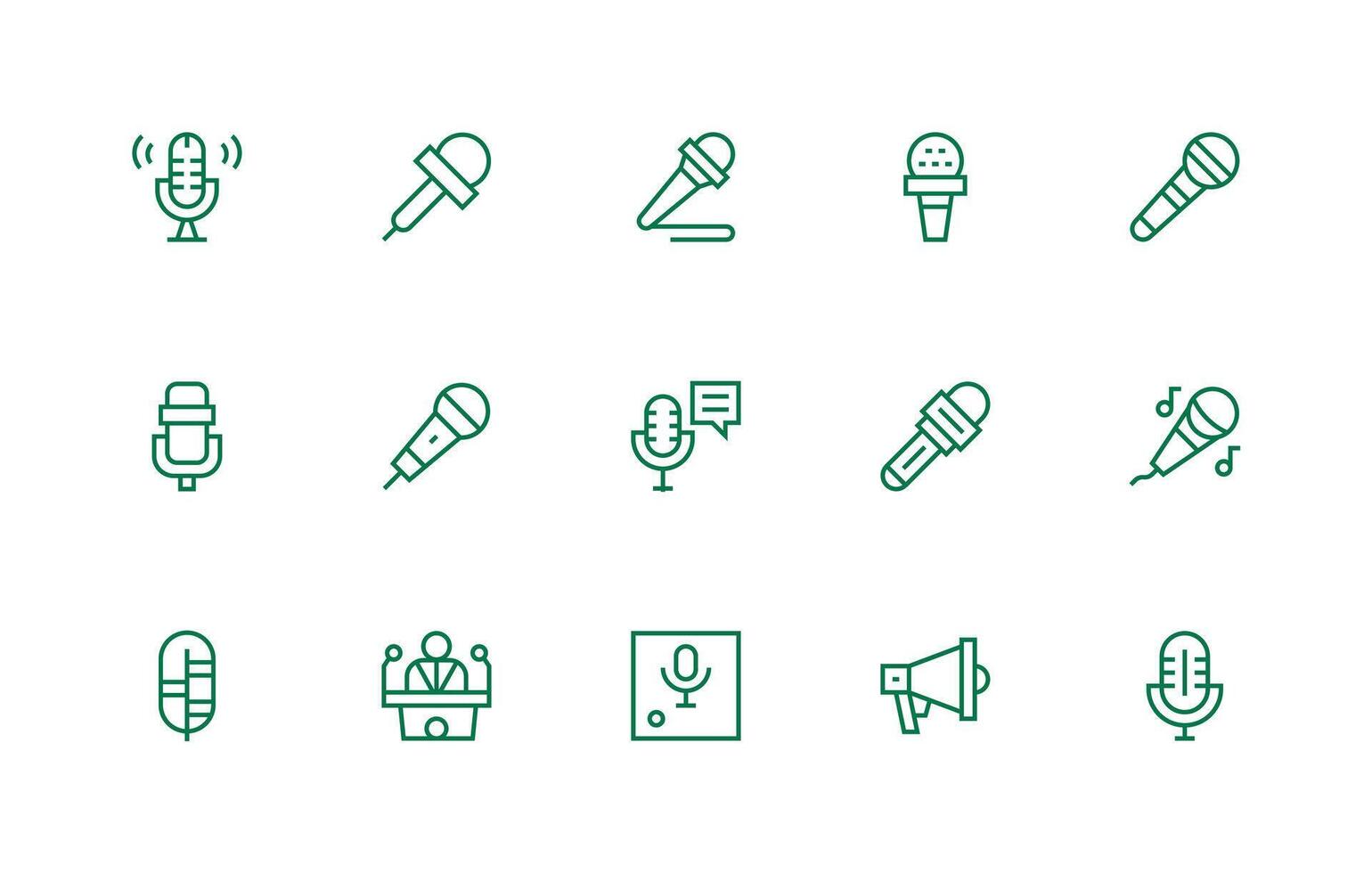 15 Regular Line Vectors for Commentary Theme Simplified Icon Pack for Visual Tools