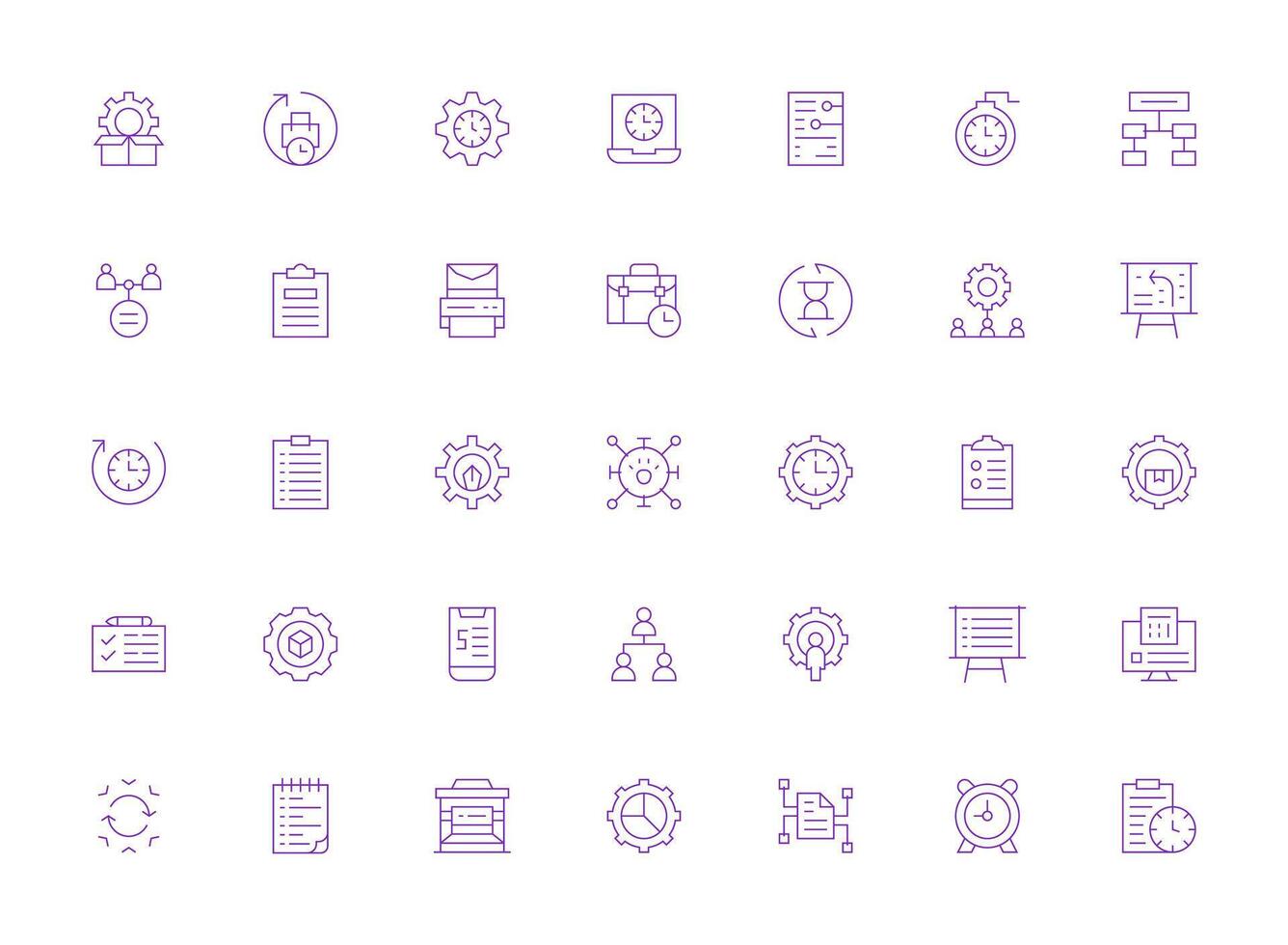 35 Light Line Designs for Workflow Icons Scalable Icons for All Themes vector