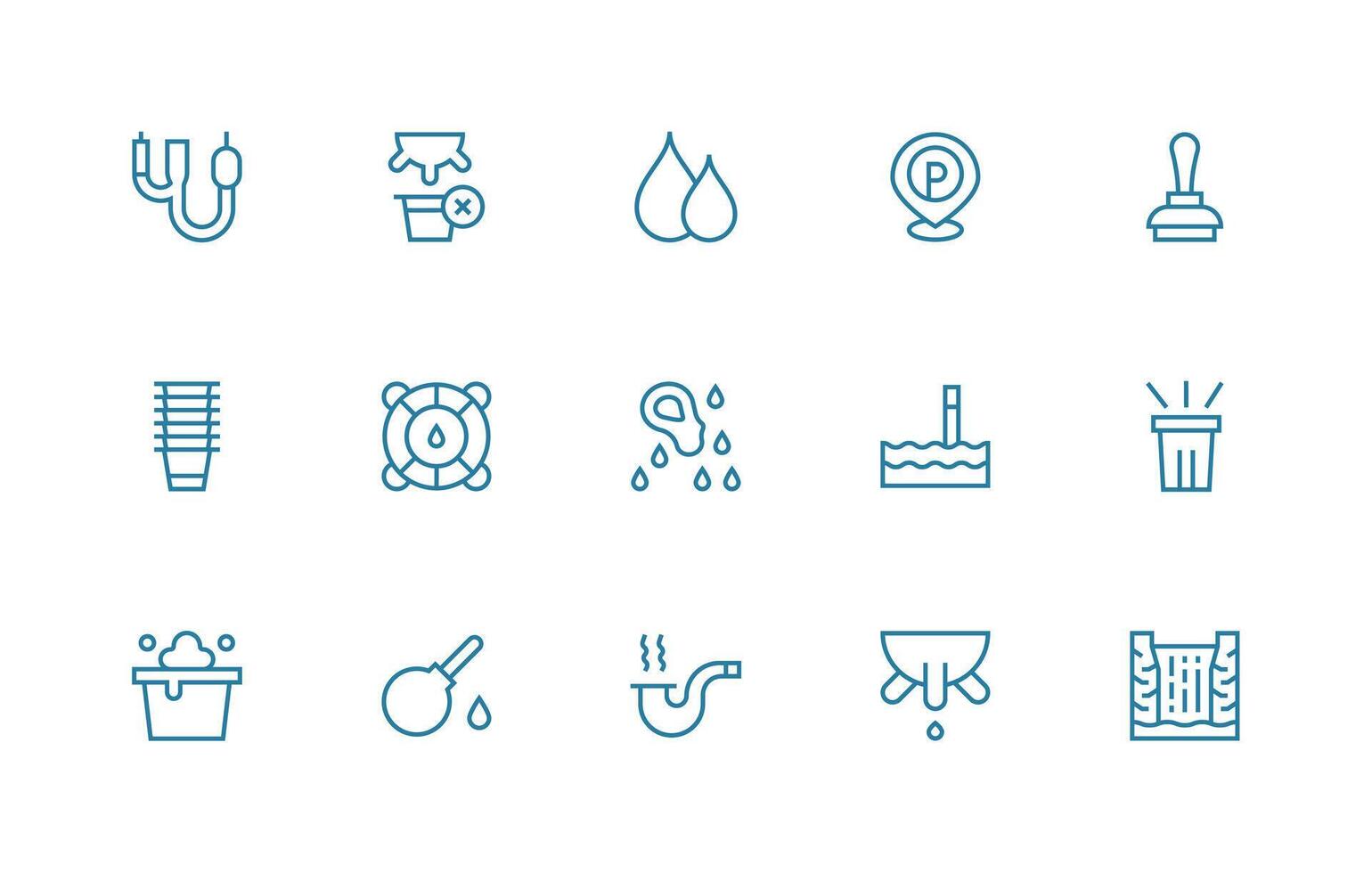 15 Overflow Icons in Regular Line Aesthetic Compact Icon Pack vector