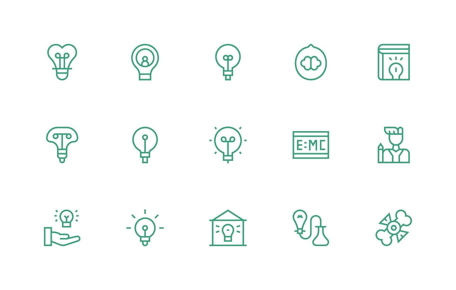 Concept featuring 15 Icons in Regular Line Design Icon Set for Apps vector
