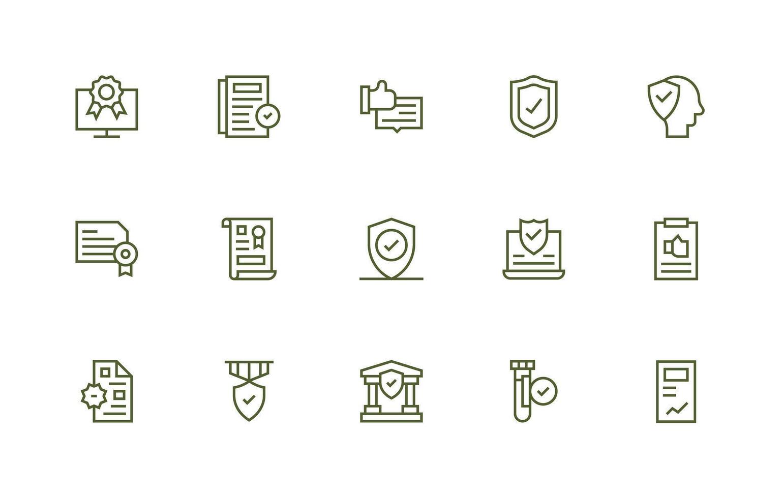 Regular Line Icons from Compliant Set with 15 Vectors Sharp Icons for Presentations