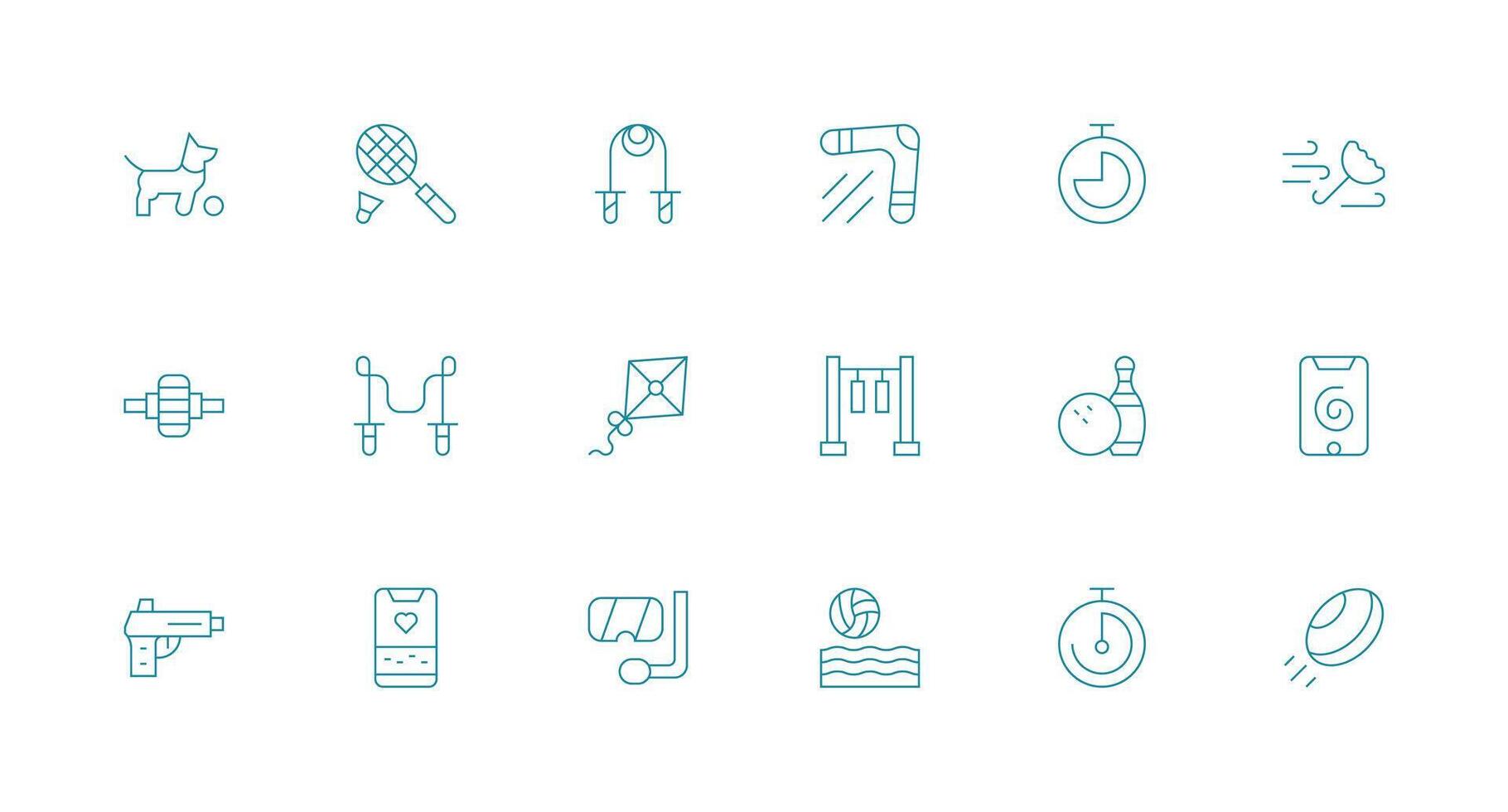 Activity Visual Pack containing 18 Minimal Line Icons Smart Icon Collection vector
