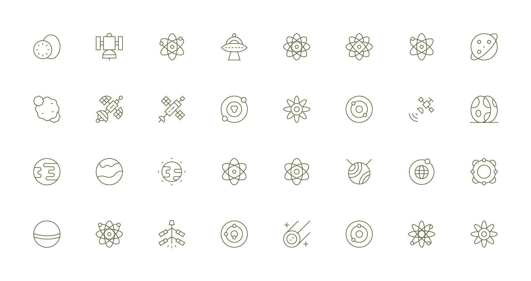 Thin Line Icons from Orbit Set with 32 Vectors Dashboard Icon Series