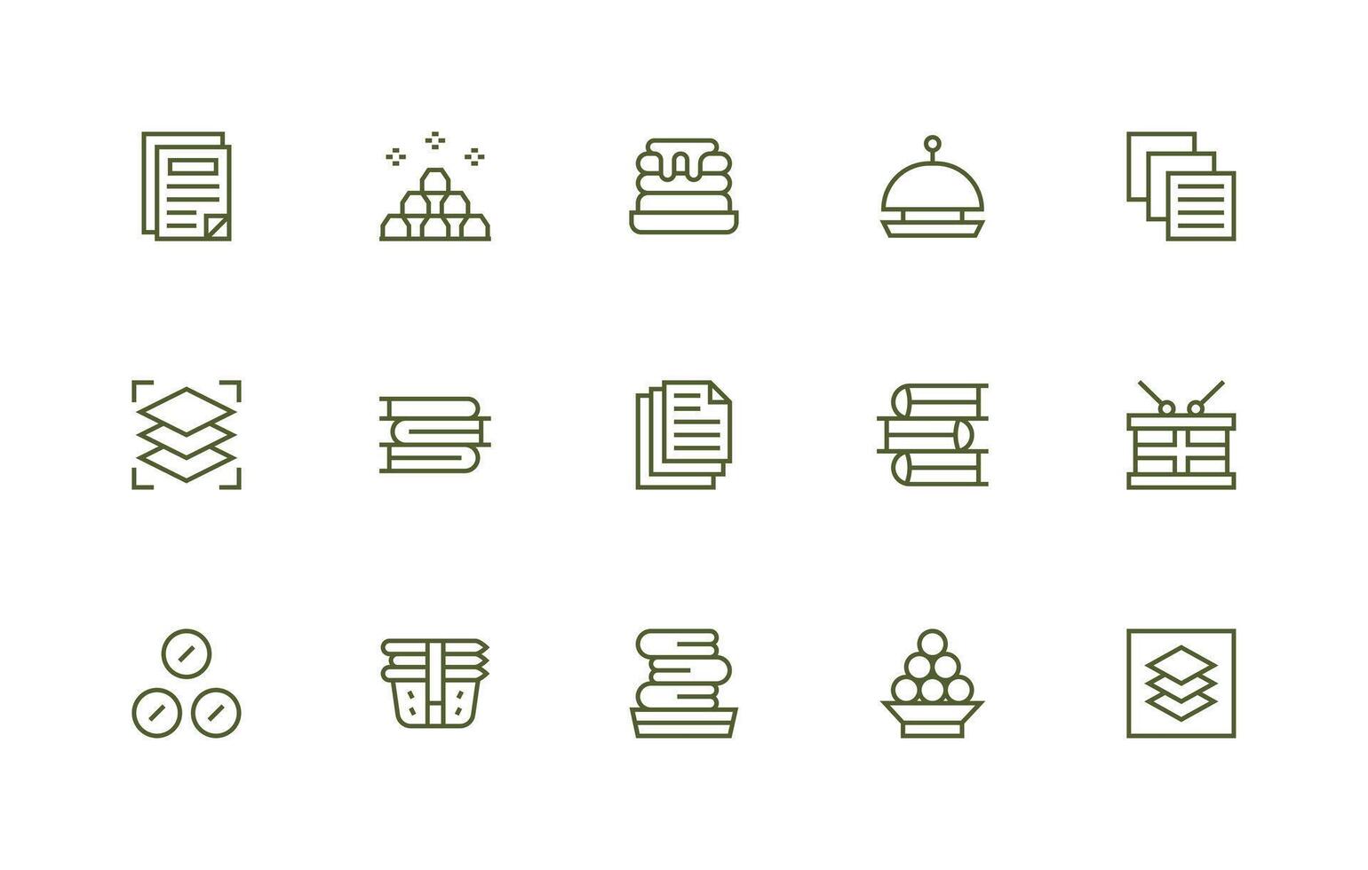 15 Regular Line Style Icons from Stack Collection Multi-Style Icon Collection vector