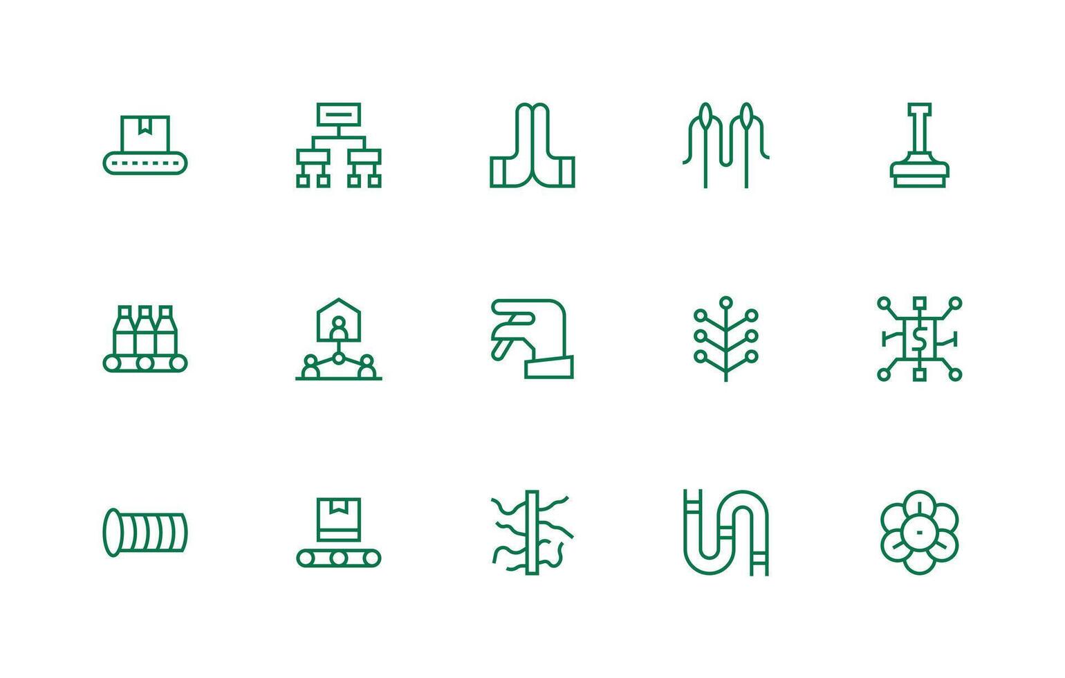 Flow Set with 15 Regular Line Icons Flexible Icon System for Web Interfaces vector