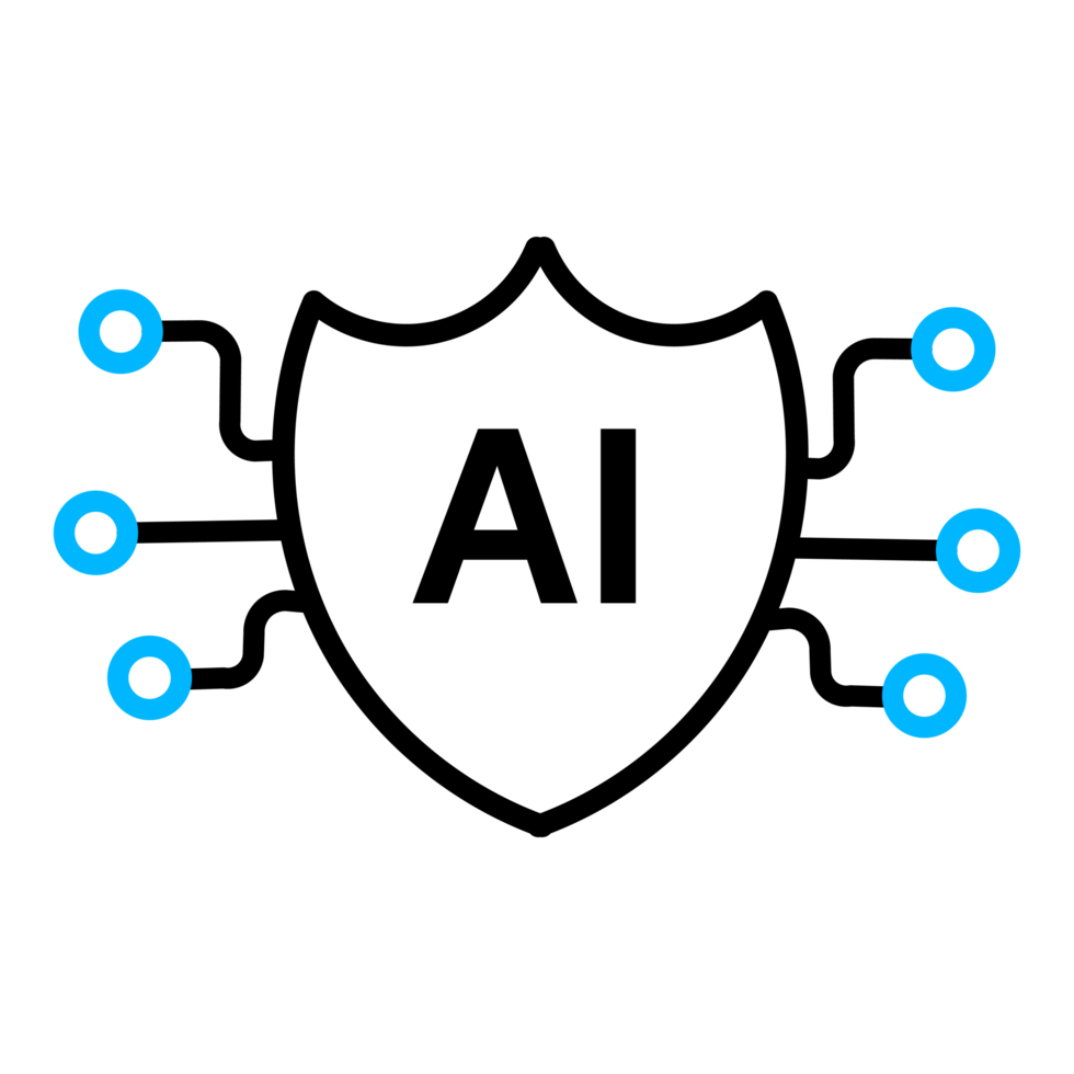 ai segurança sistema protegendo dados com artificial inteligência e rede conexões png