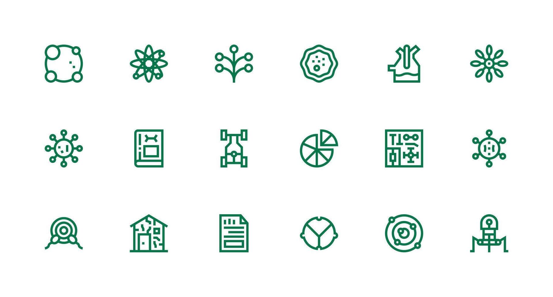 Strong Stroke Line Icons from Diagram Set with 18 Vectors Dashboard Icon Series