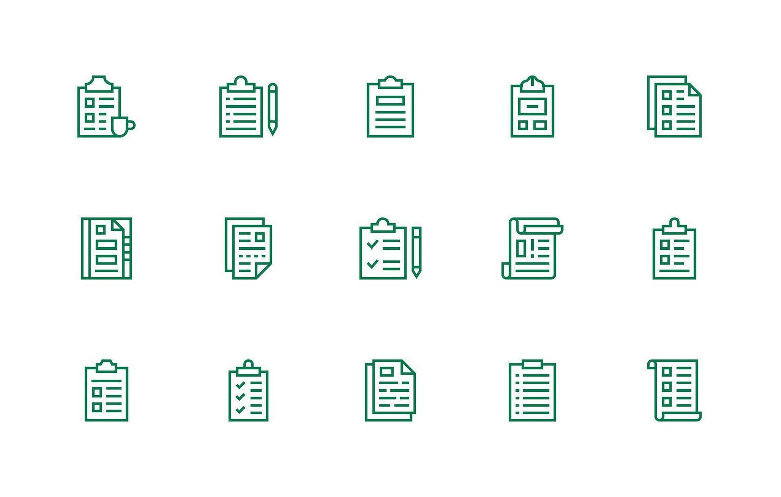 Forms Icon Collection with 15 Regular Line Designs Scalable Icons for All Themes vector