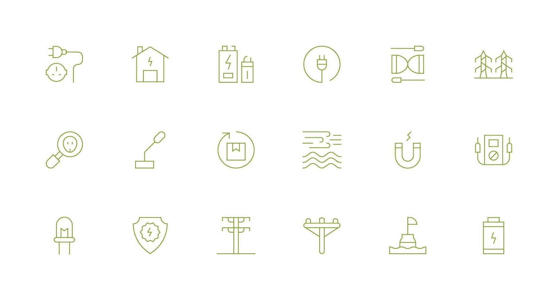 Current Visual Pack containing 18 Minimal Line Icons Essential Icons for Rapid UI Building vector