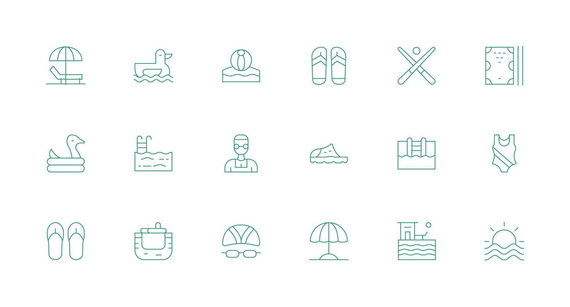 18 Minimal Line Vectors for Pool Theme Icons Built for Visual Consistency Pack