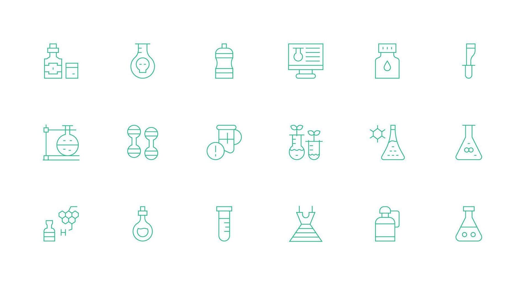 18 Minimal Line Vectors for Flask Theme Basic Icon Series