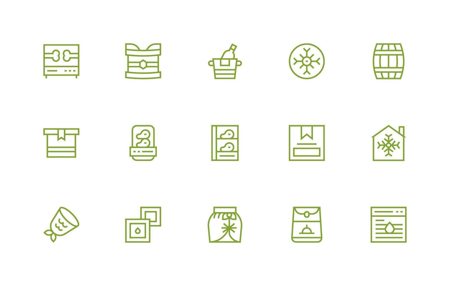 Regular Line Icons from Preservation Set with 15 Vectors Versatile Icon Collection for Designers
