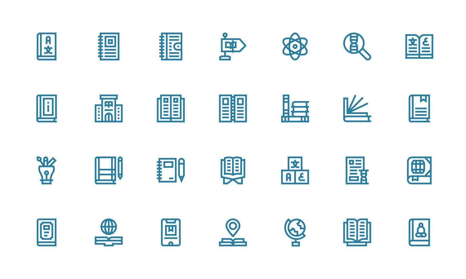 Study Icon Collection with 28 Bold Line Designs Core Icon Collection for Daily Tasks vector
