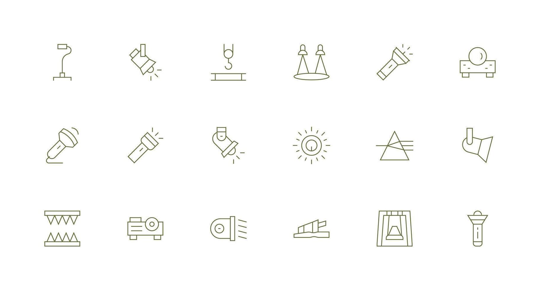 Minimal Line Style Beam Icons with 18 Vectors Complete Icon Bundle for Web Design