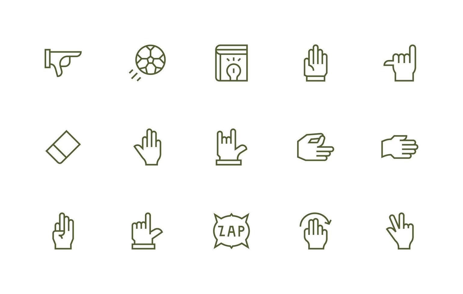 15 Regular Line Designs for Action Icons Interface Icon Collection for Daily Projects vector