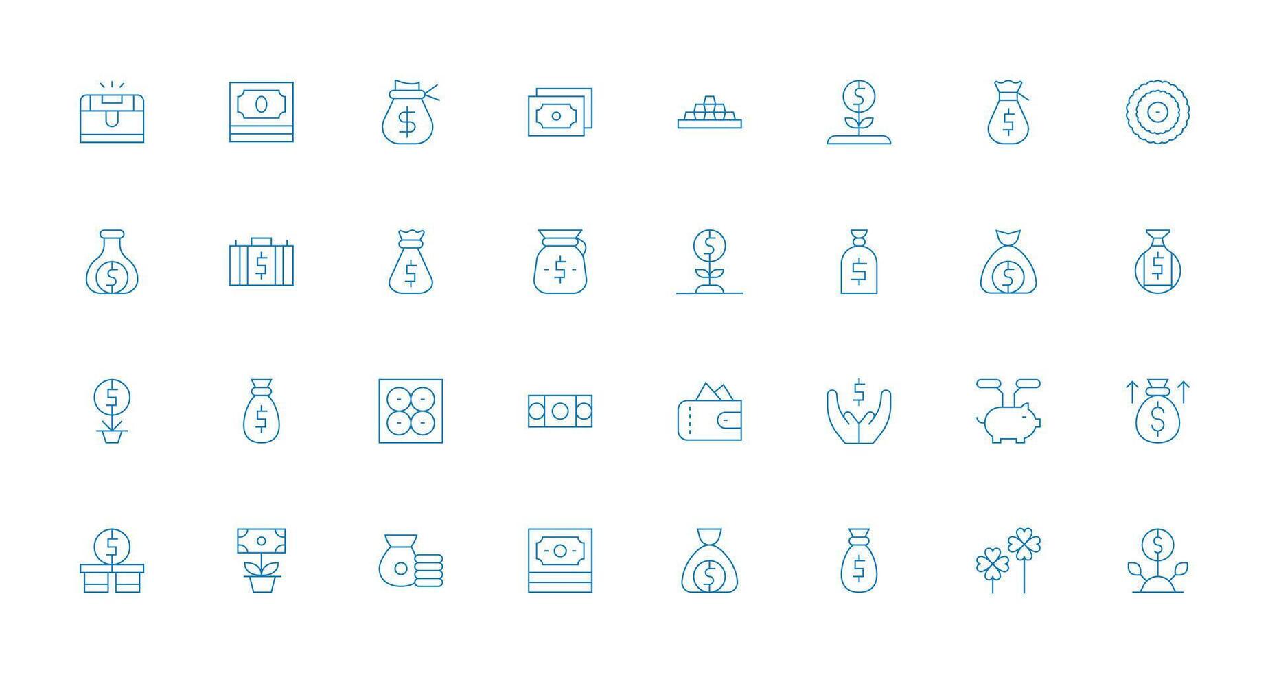 Thin Line Icons from Wealth Set with 32 Vectors Customizable Icon Series for Mobile Screens