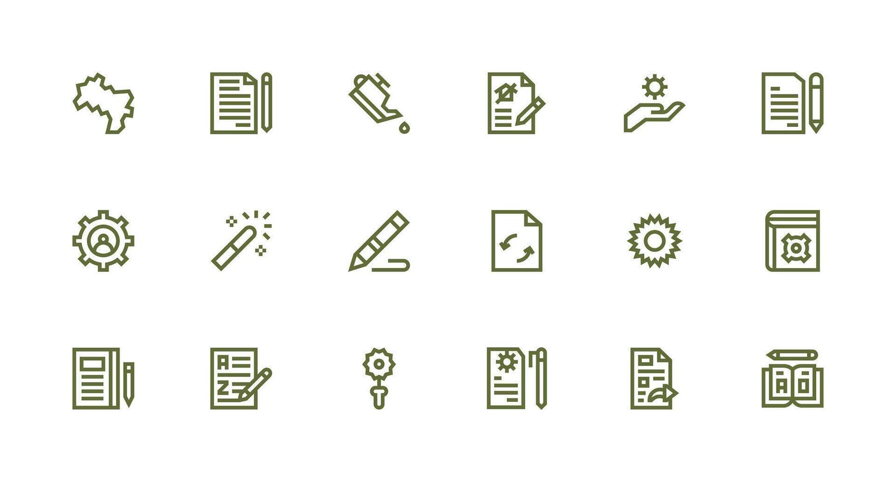 Change Design Icons featuring 18 in Strong Stroke Line Style Icon Pack for UI vector