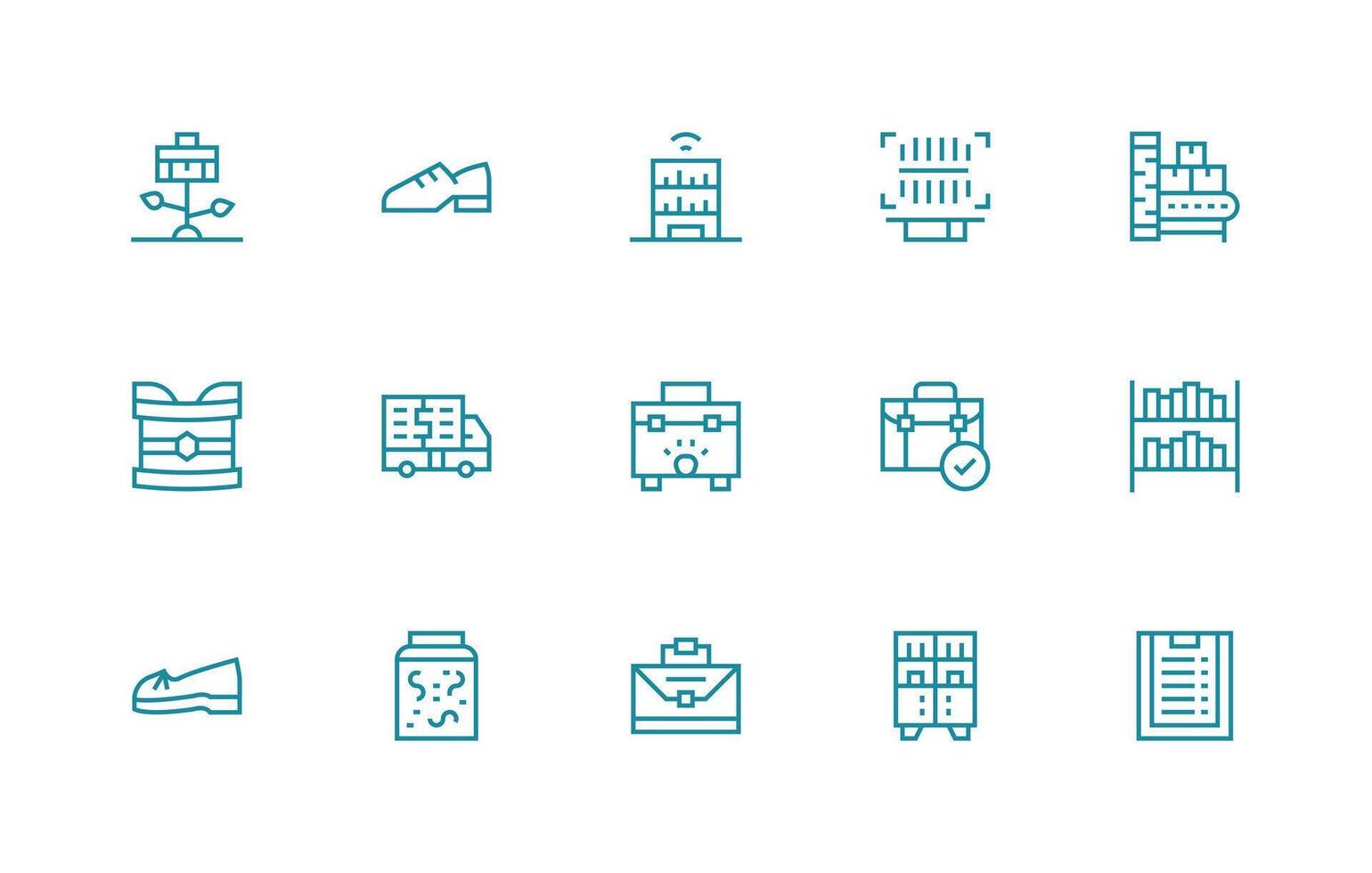 15 Icons for Inventory in Regular Line Format Simple Icon Pack vector