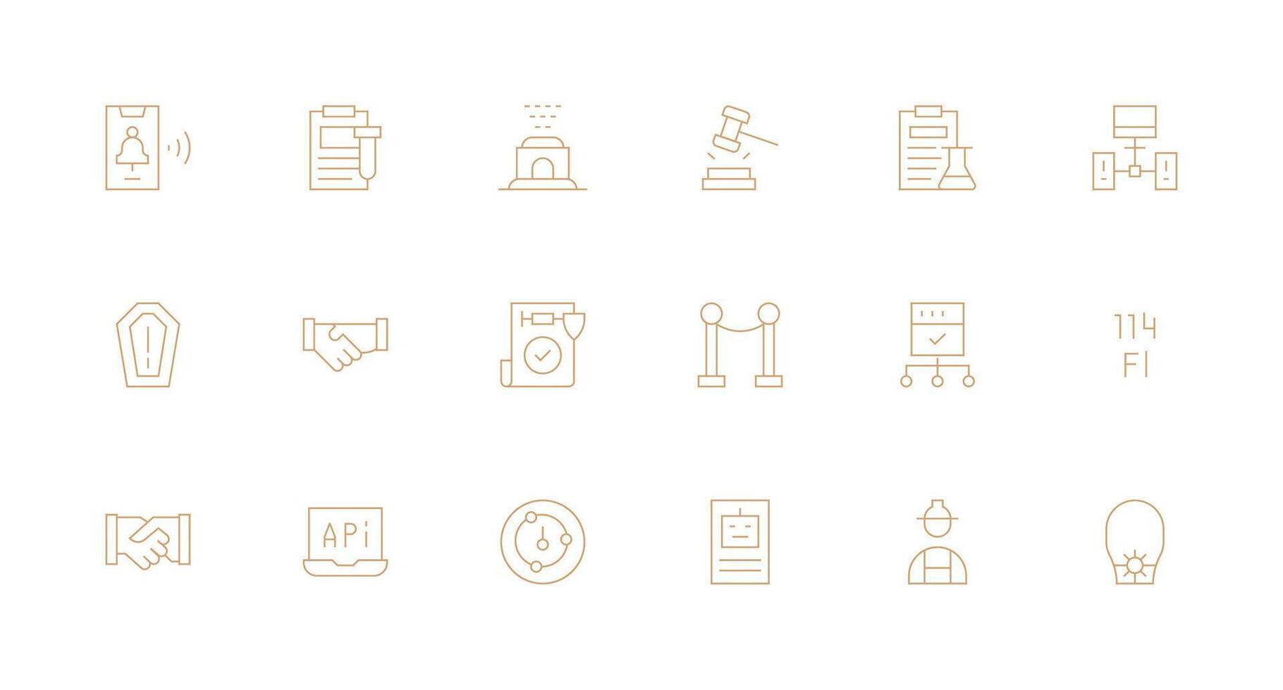18 Minimal Line Style Icons from Protocol Collection Flexible Icon System for Web Interfaces vector