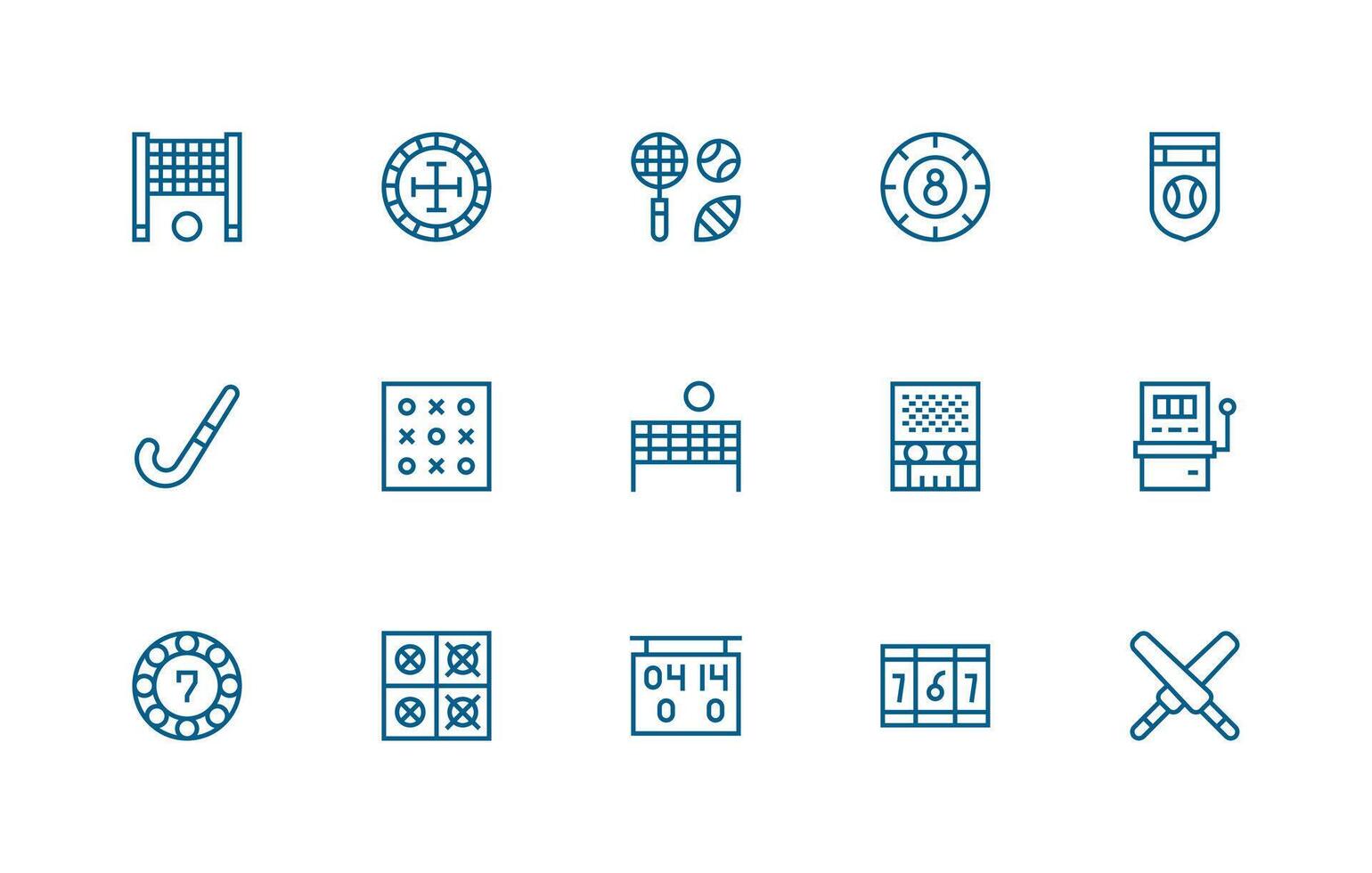 Lose Set with 15 Regular Line Icons Basic Icon Series vector