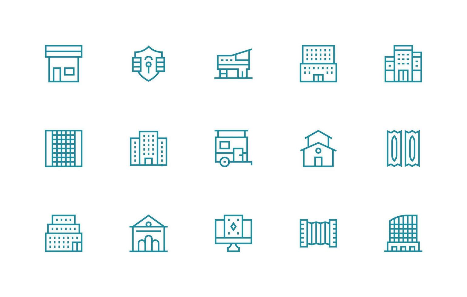 Regular Line Icons from Windows Set with 15 Vectors Minimal Icon Pack