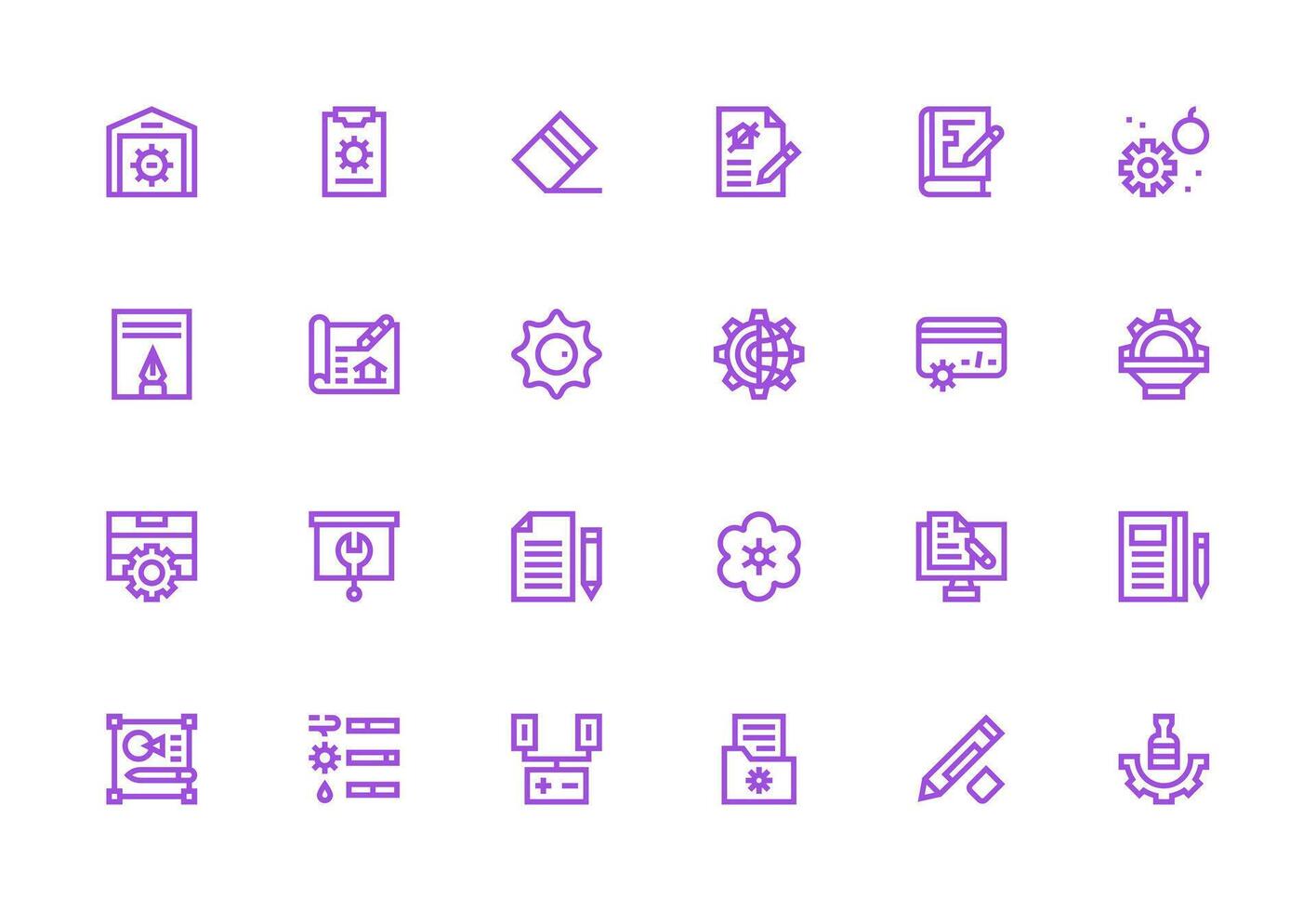 24 Icons for Modify in Thick Line Line Format Professional Icon Pack for Development Work vector