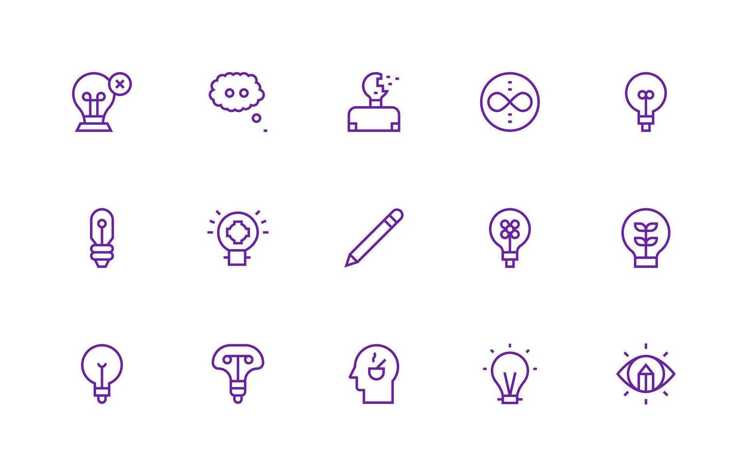Concept Set with 15 Regular Line Icons Fully Editable Icon Set for Web vector