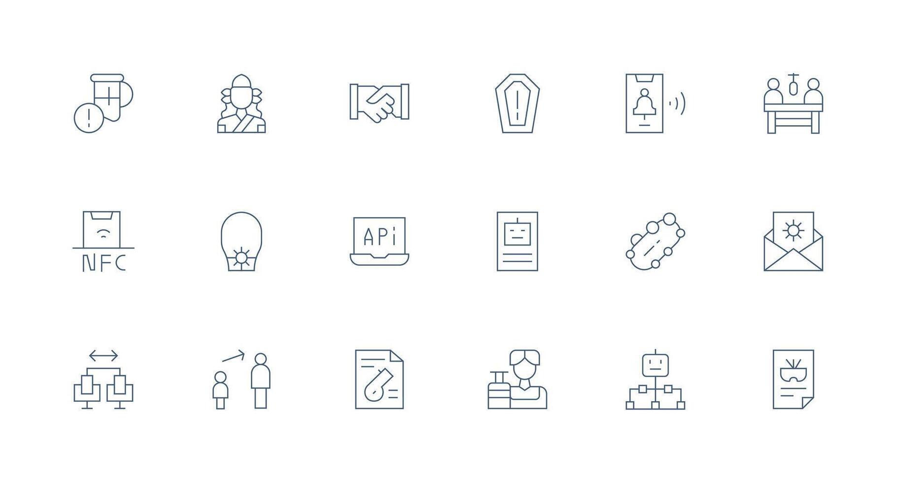 18 Minimal Line Icons for Protocol Graphics Smart Icon Collection vector