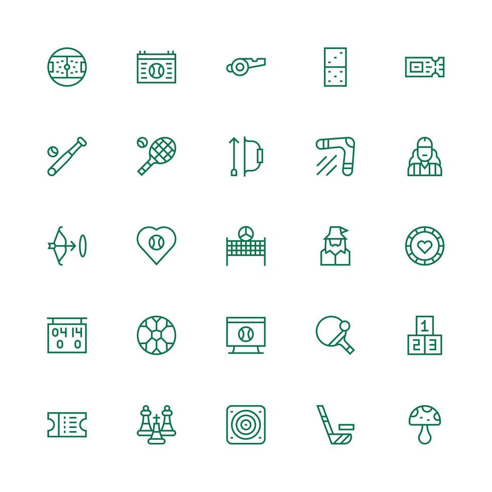 25 Icons for Game in Medium Stroke Outline Format App Icon Pack vector