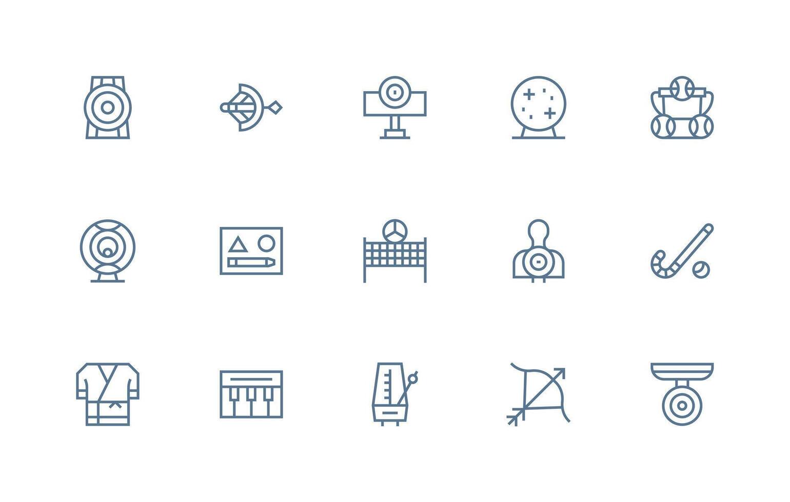 15 Regular Line Style Icons from Practice Collection Minimal Icon Set for Interface Projects vector