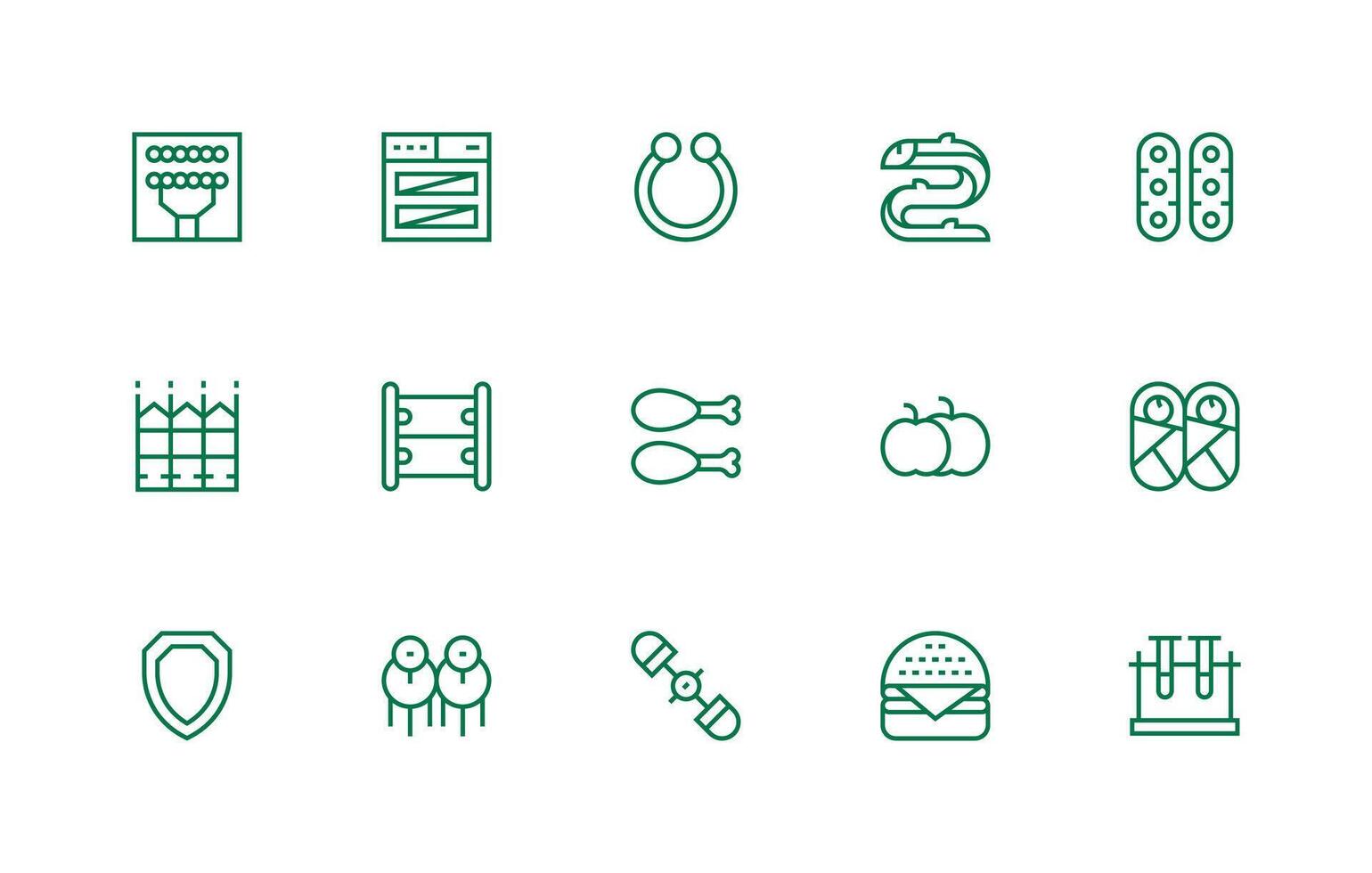 15 Regular Line Style Icons from Double Collection Multi-Style Icons for Creative Projects vector
