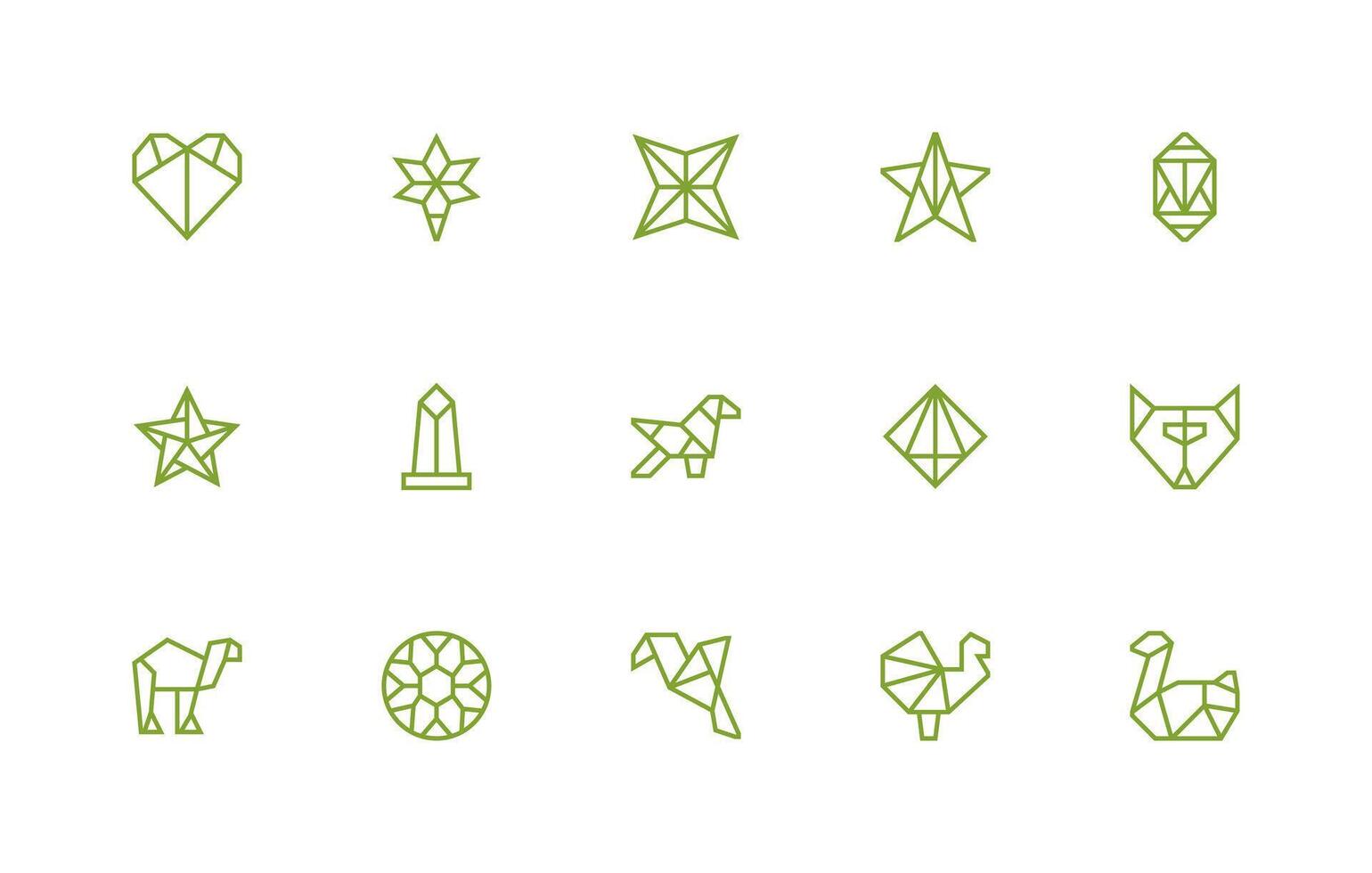 15 Regular Line Vectors for Polygon Theme Clean Icon Set Icon Pack for UI Projects