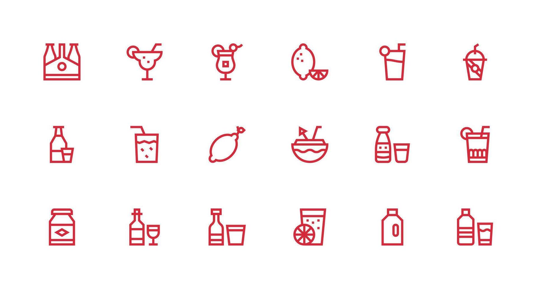 18 Strong Stroke Line Style Icons from Juice Collection Icons Built for Visual Consistency Pack vector