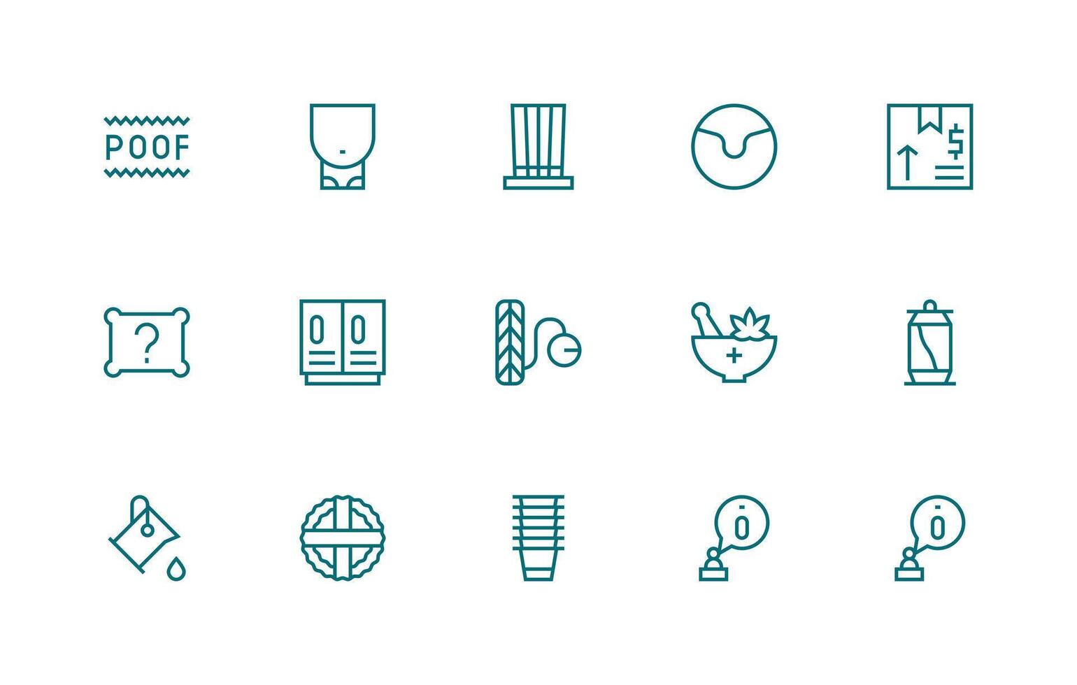 Empty Icon Set with 15 Regular Line Graphics Reliable Icons for All Interfaces vector