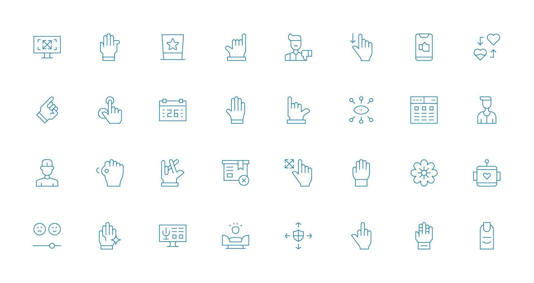 Ux Set with 32 Thin Line Icons Neutral Style Icons for Any Project vector