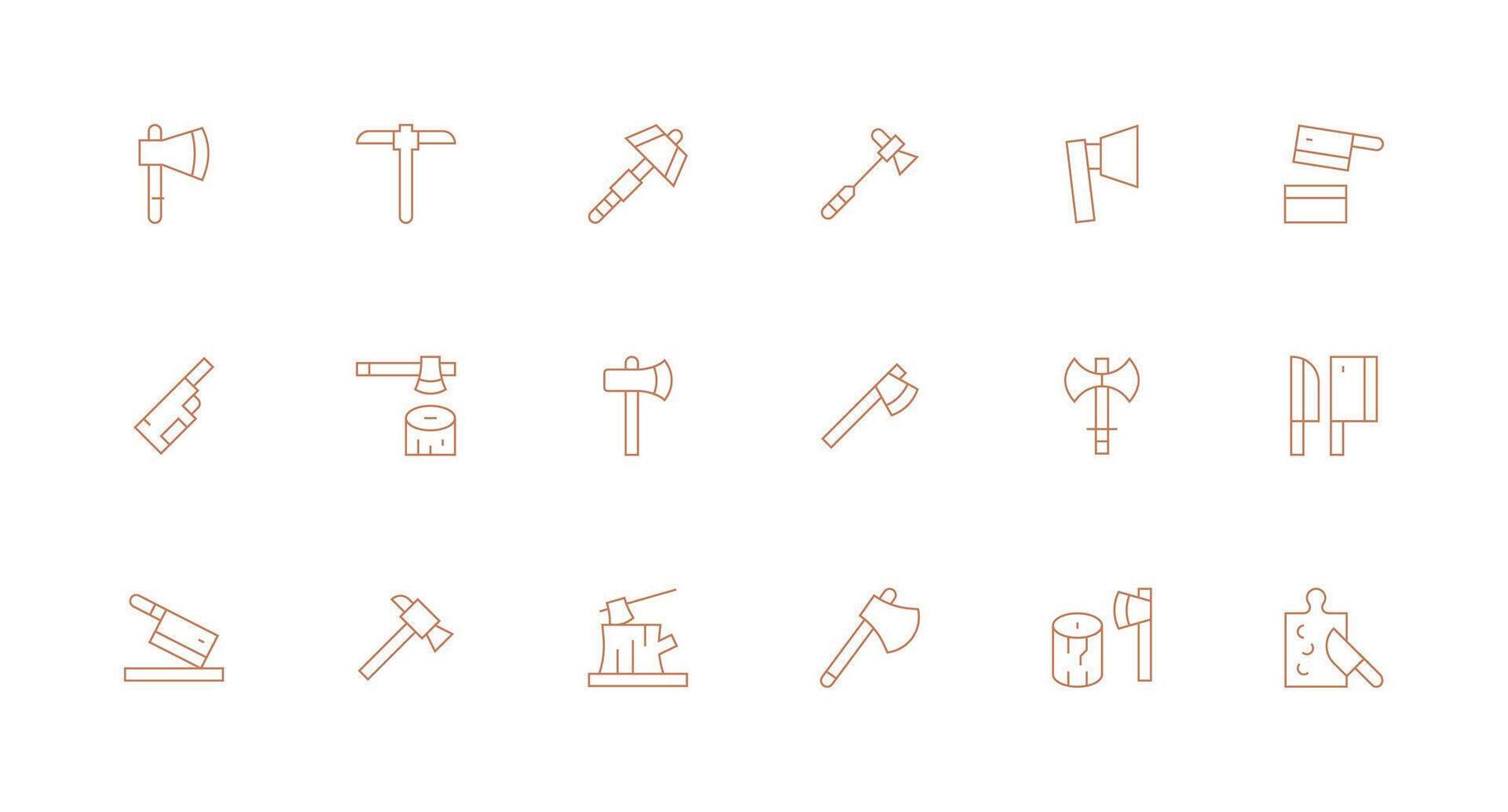 Chopping Visual Pack containing 18 Minimal Line Icons Multi-Purpose Icon Pack for Templates vector