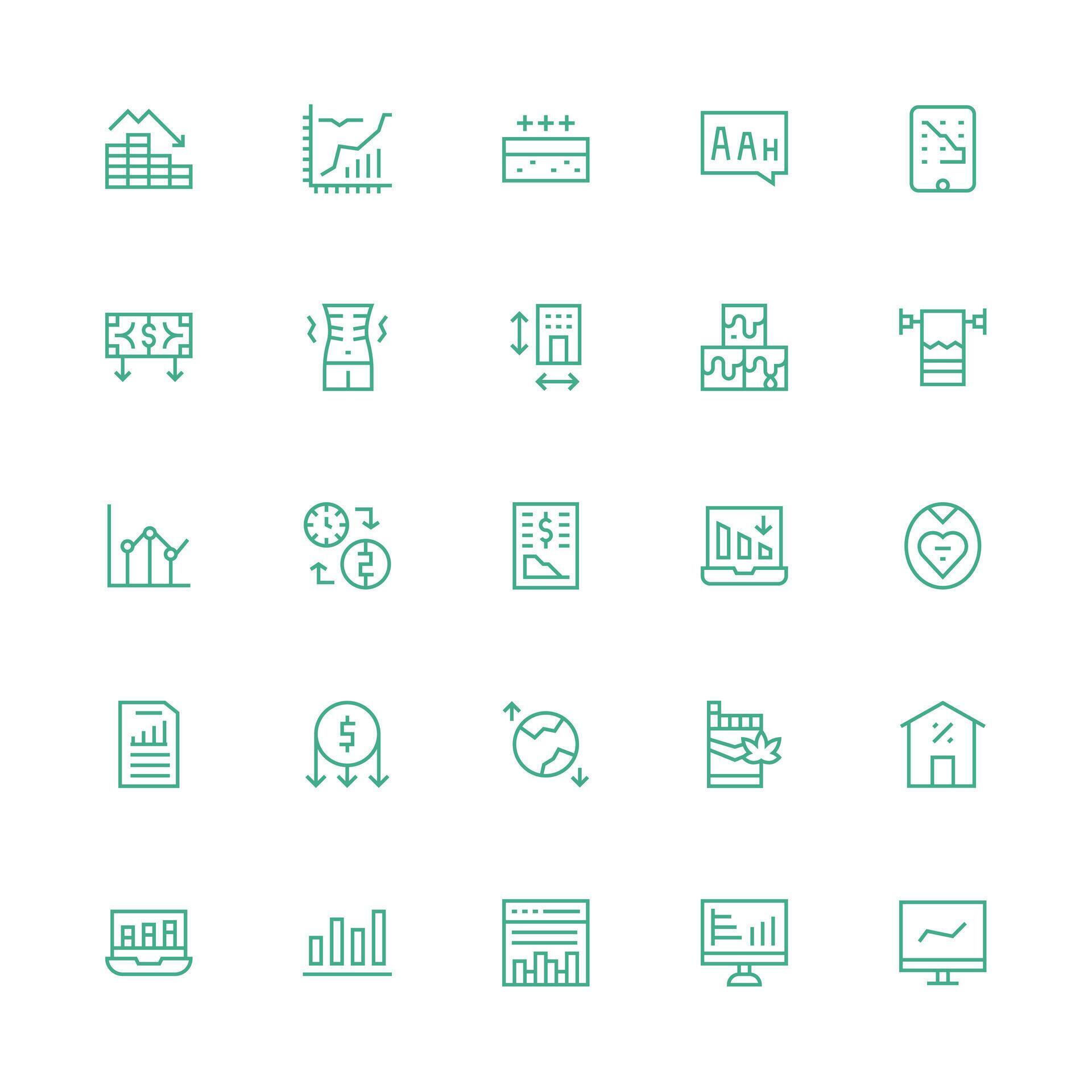 25 Medium Stroke Outline Style Icons from Decrease Collection Web and ...