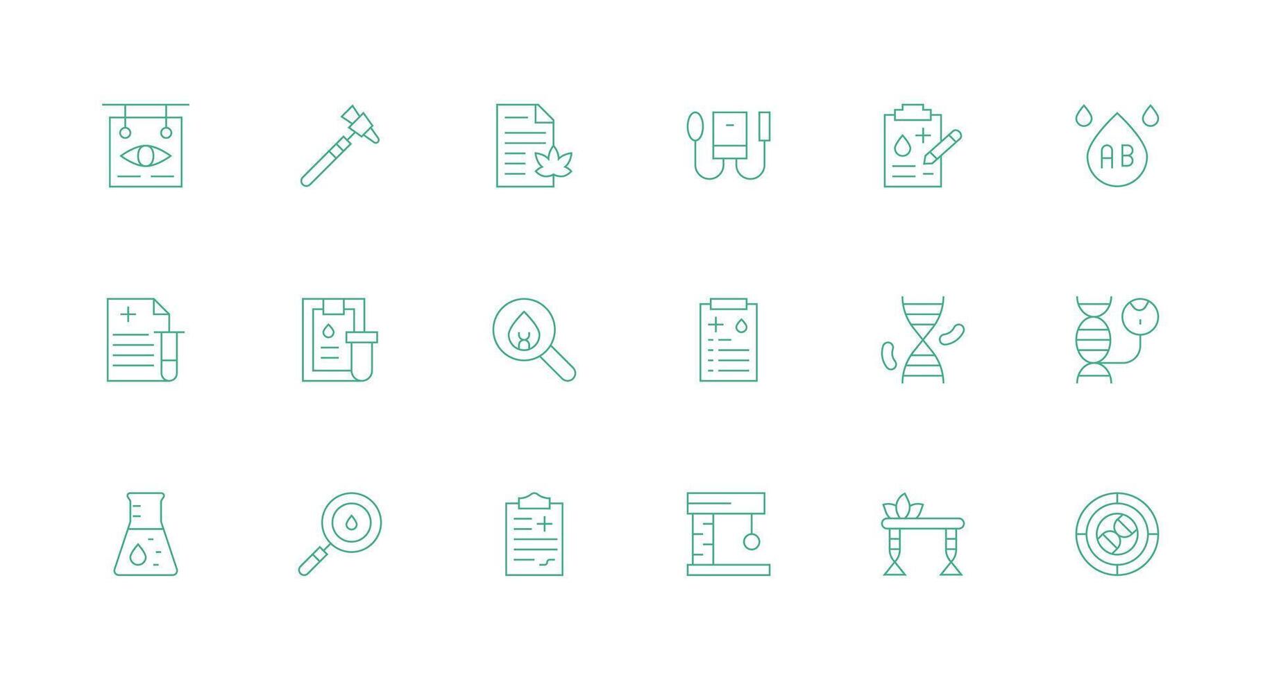 Testing Design Icons featuring 18 in Minimal Line Style Icon Pack vector