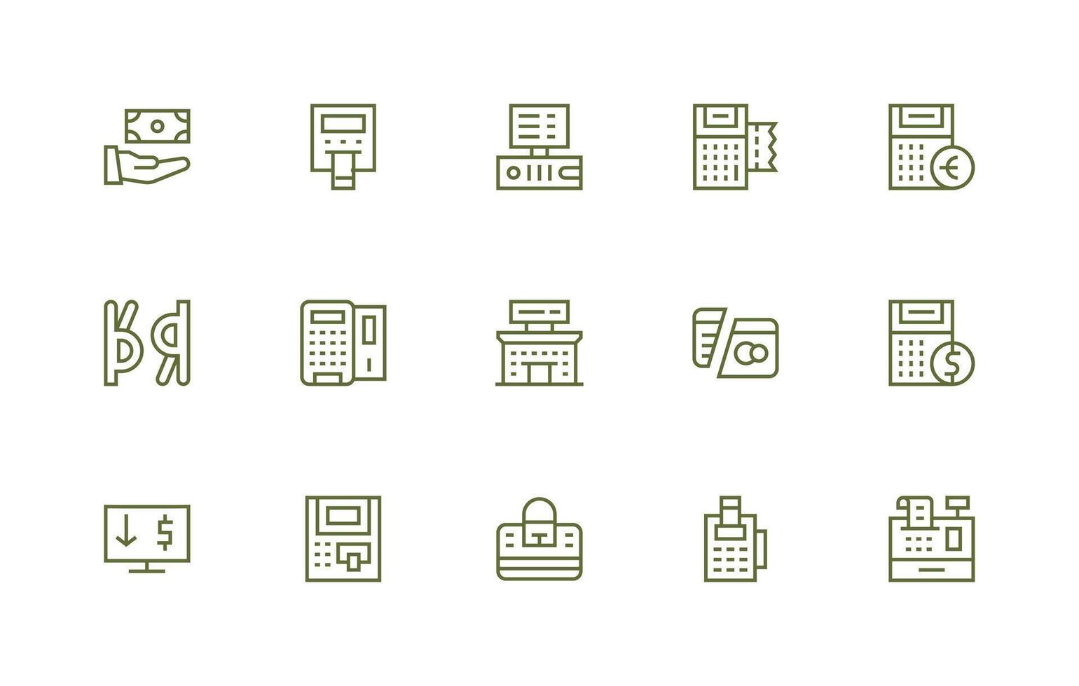 15 Regular Line Style Icons from Electronic Payment Collection Scalable Icons for All Themes vector