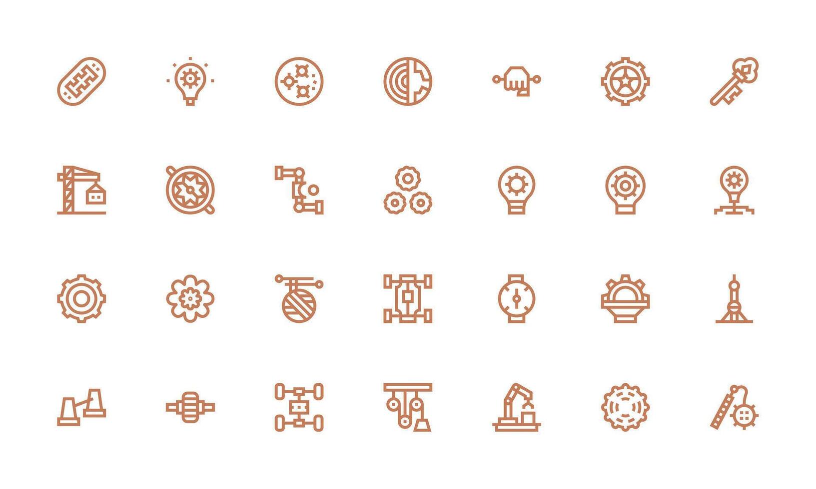 Bold Line Icons from Mechanism Set with 28 Vectors Pixel Perfect Icons for Modern Apps