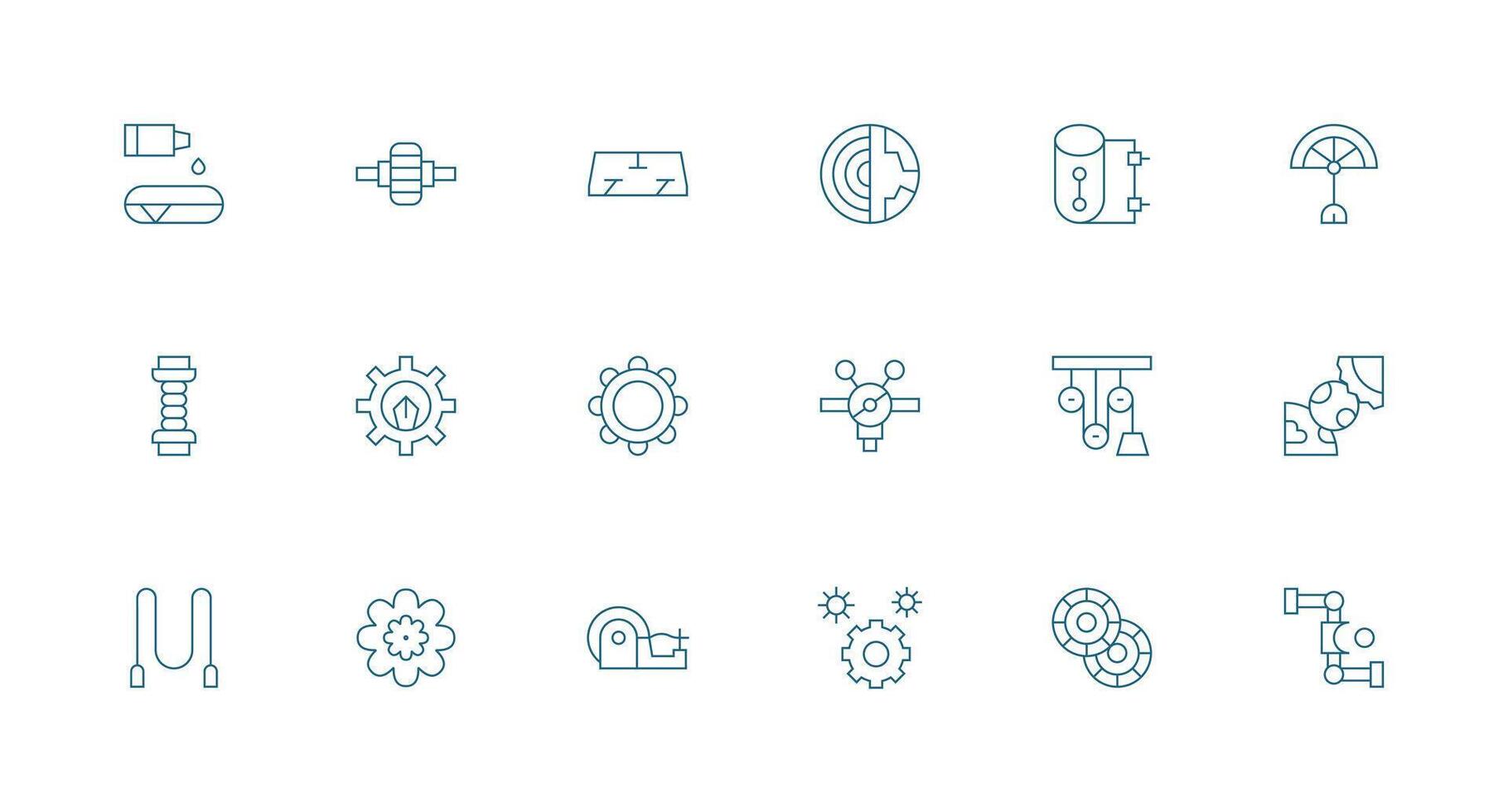 Minimal Line Icons from Mechanism Set with 18 Vectors Design Ready Icon Set for Teams