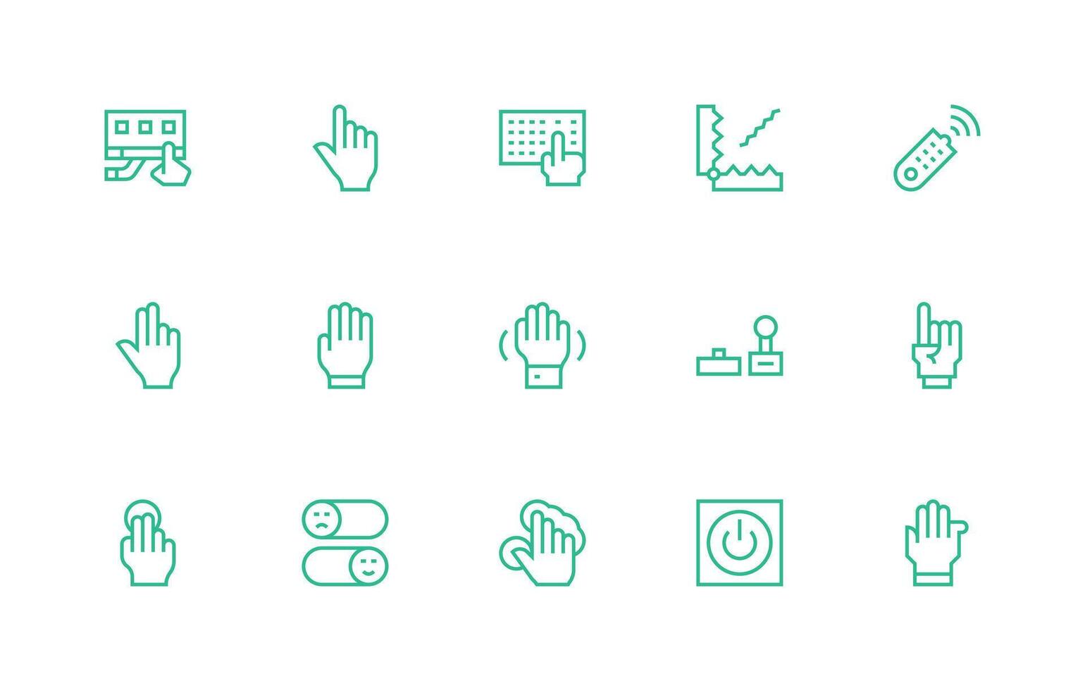 activar icono conjunto con 15 regular línea gráficos multi-estilo icono colección vector