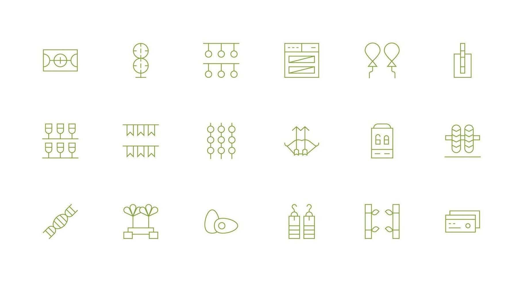 Double Visual Pack containing 18 Minimal Line Icons Lightweight Icon Series for Fast Prototypes vector