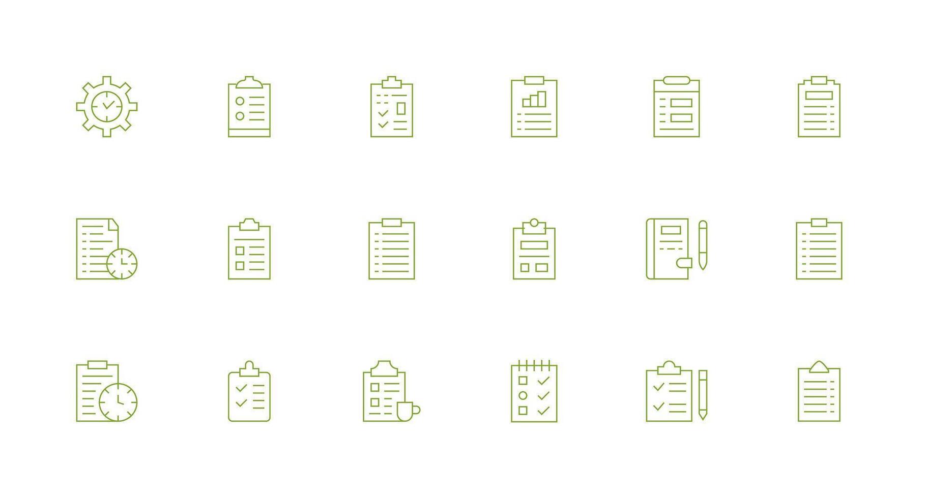 18 ToDo List Icons in Minimal Line Aesthetic Minimal Icon Set for Interface Projects vector